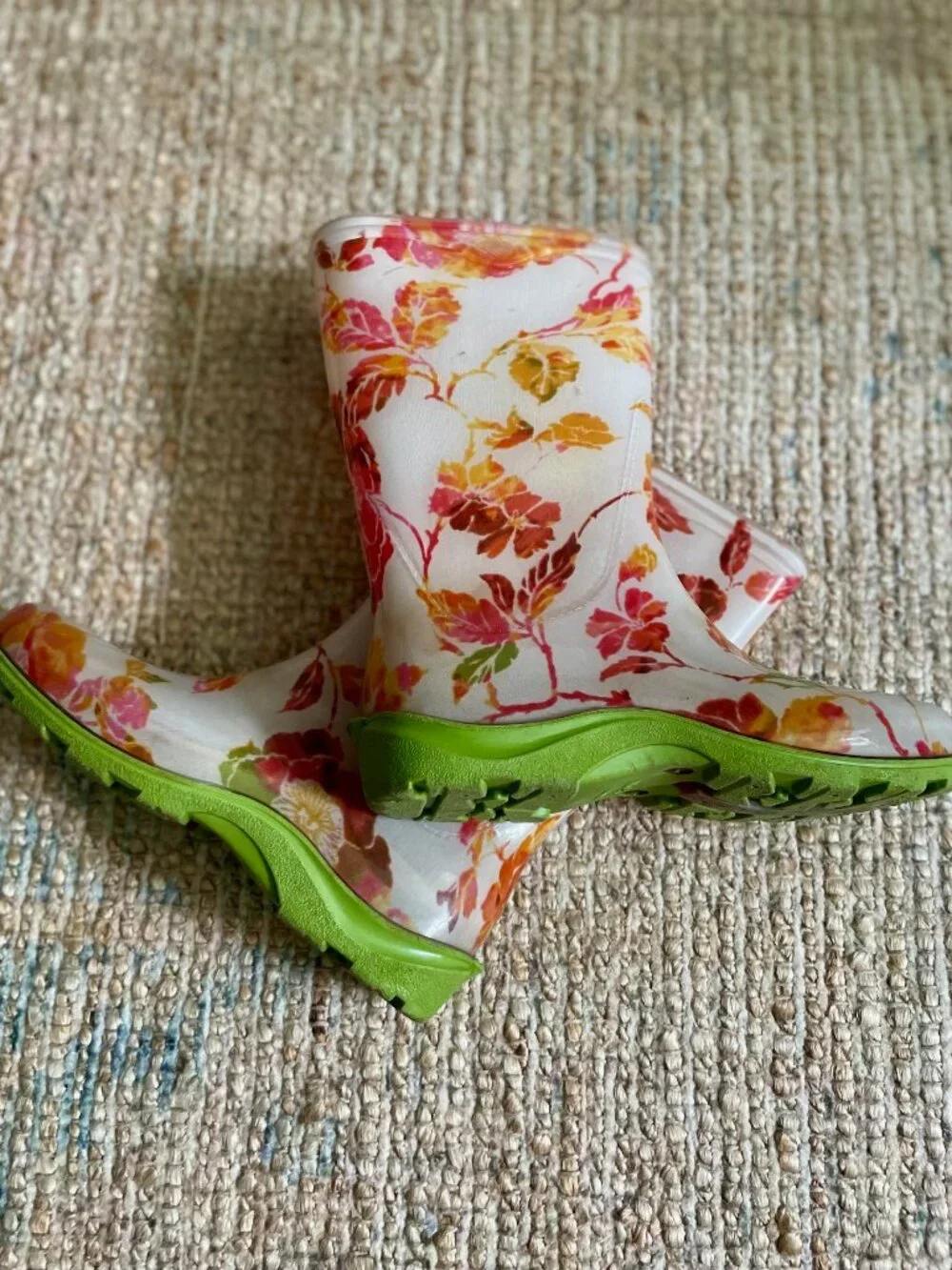 Sloggers Women's Floral Garden Rain boot Wellies Mid Calf 10